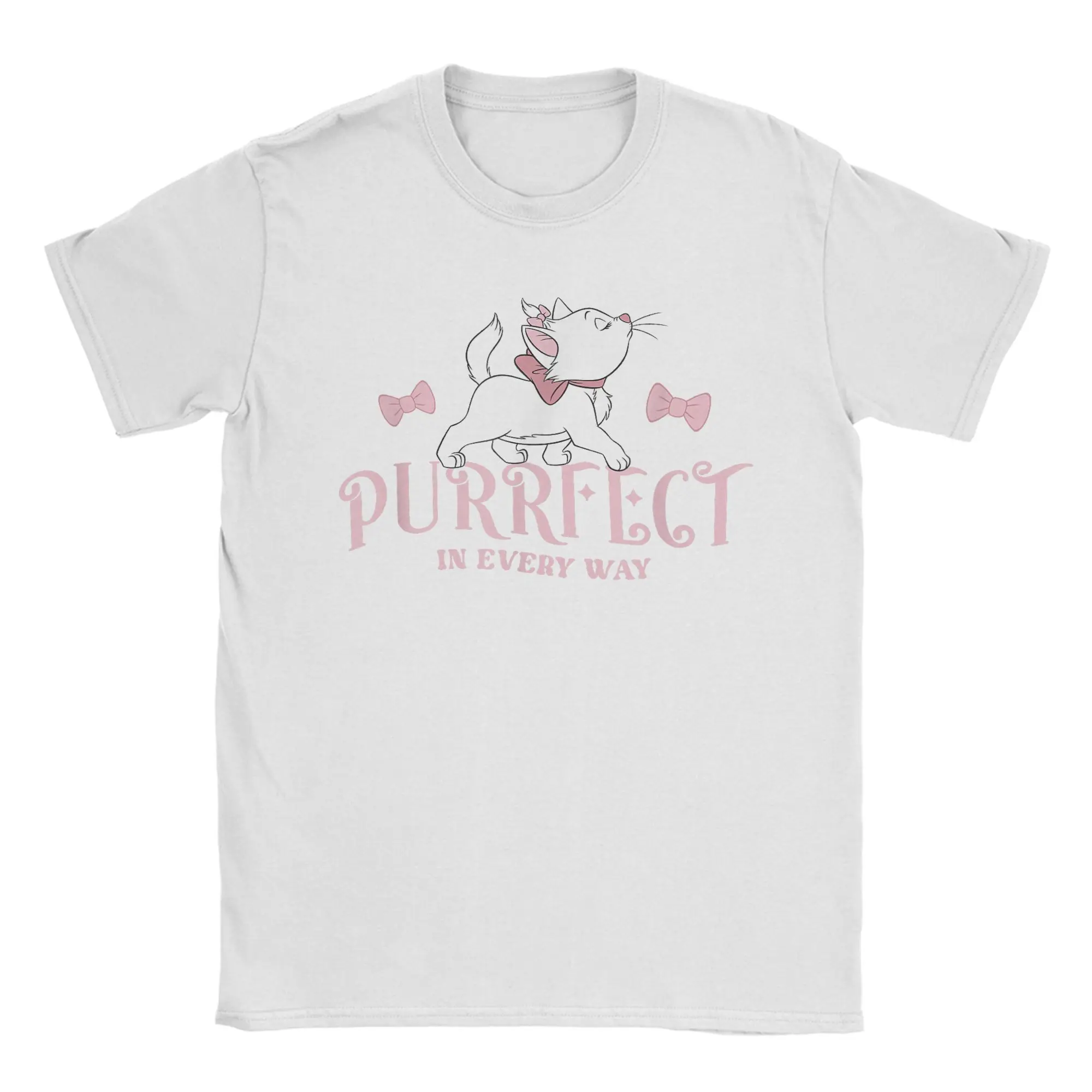 Männer The Aristocats Elegante Marie Purrfect in Every Way T-Shirts Baumwollkleidung Neuheit Kurzarm Rundhals-T-Shirts Geschenkidee