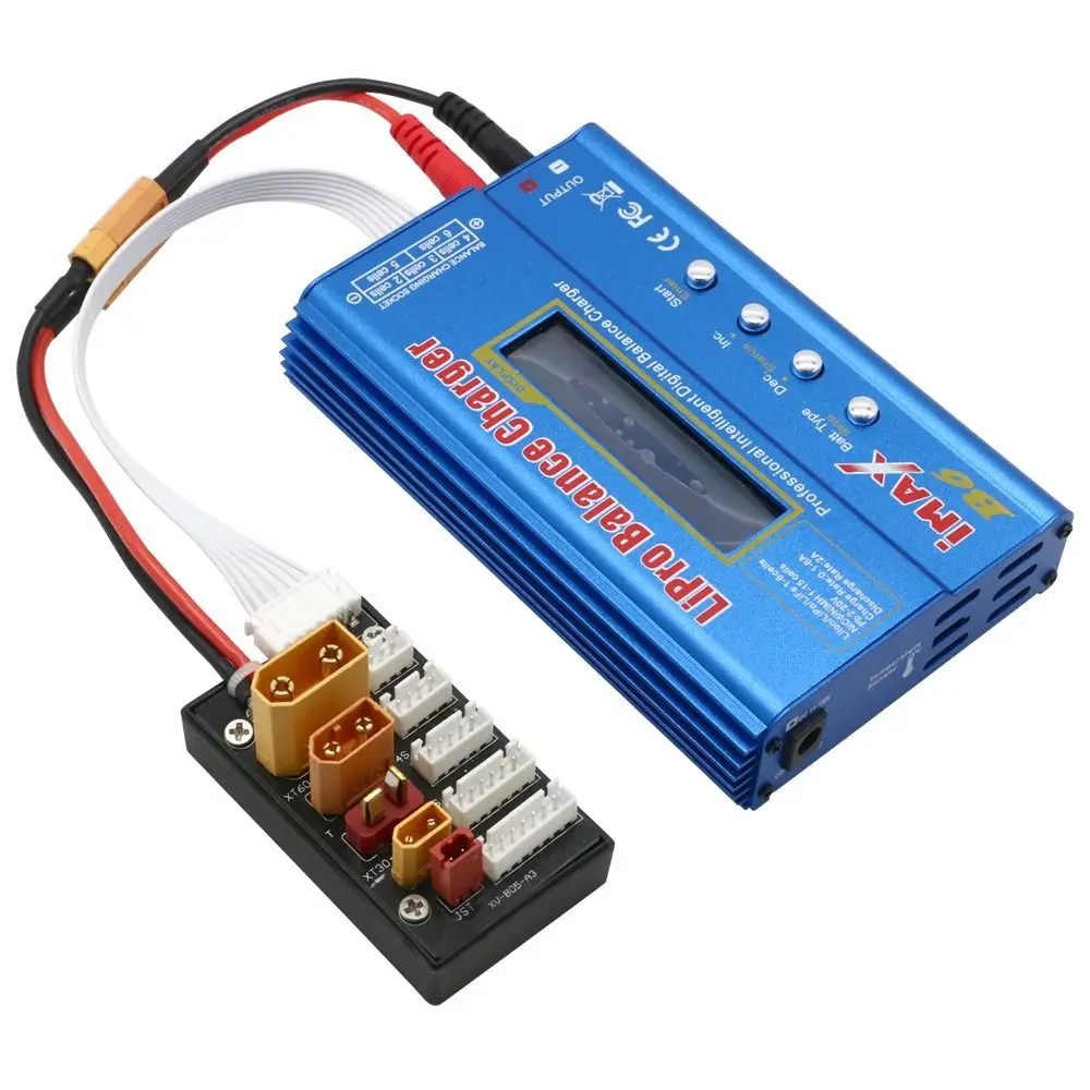 

2-6S Lipo Battery Charger XT30 XT60 XT90 JST T Connector RC Parts Battery Charger Multi for IMAX B6/B6AC IDST Charger
