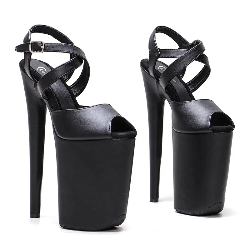 

23CM/8Inch Women's Platform Party High Heels Shoes Pole Dancing Sandals Matte PU 002