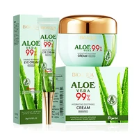 2pcs/kit BIOAQUA Aloe Vera Skin Care Sets Face Eye Cream Moisturizing Hydrating Firming Aloe Creams Face Skin Care Set 1
