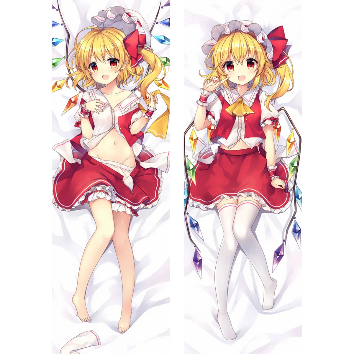 

Anime Flandre Scarlet Touhou Project Sexy Lovely Girl Throw Pillow Cover Hugging Body Pillowcase Otaku Bedding Dakimakura Pillow