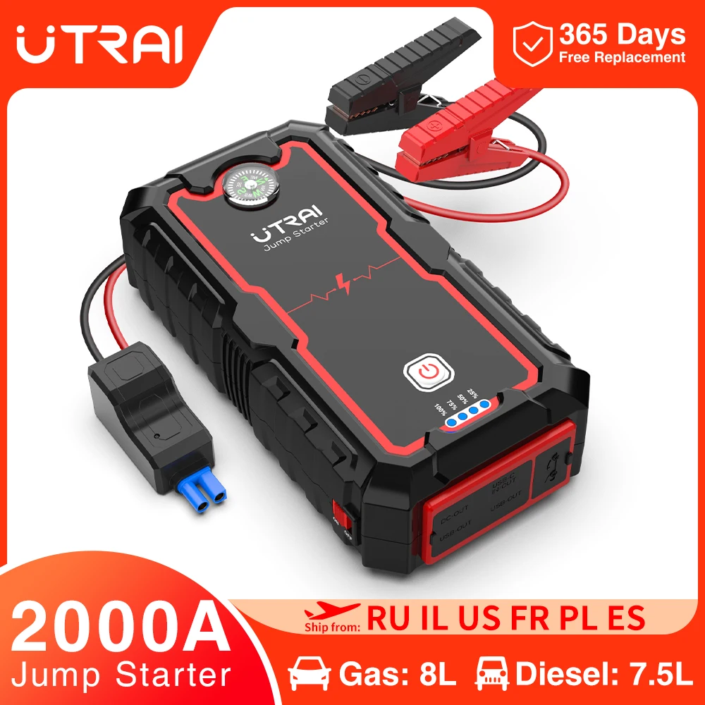 Utrai 2000a 22000mah Starting Device Power Bank Jump Starter Car