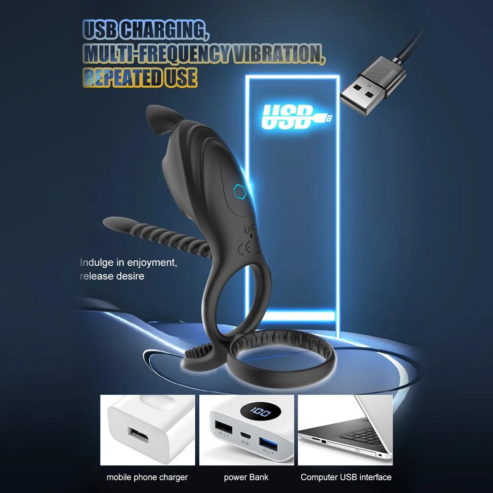 Vibrating Couple Rings And Clitoral Stimulator Remote Control_voghion.com