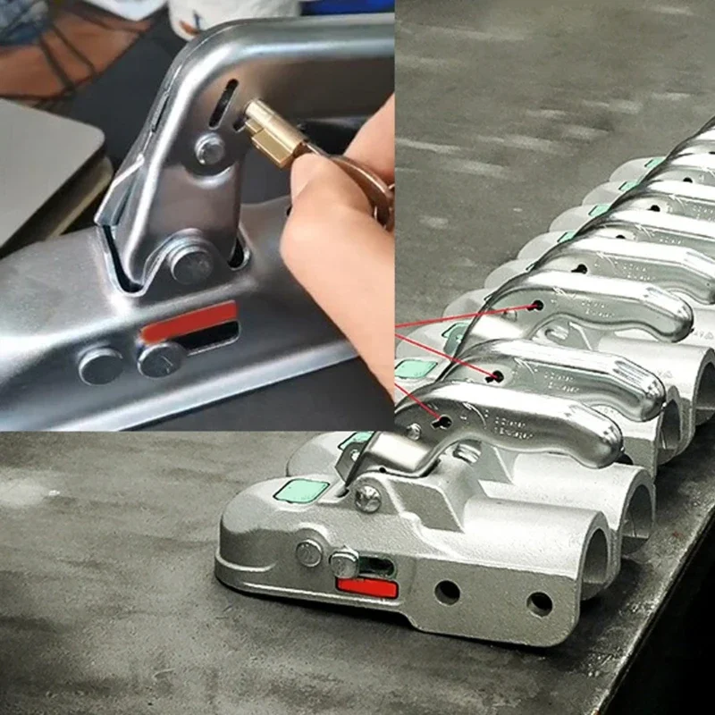 Trailer Coupling Hitch Lock Insertable Security For Pressed Coupler Heads Component Caravans RVs Part Accessories trailer coupling lock