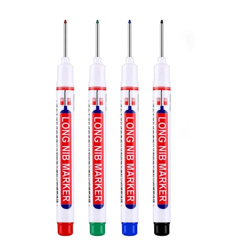 Long Nib Markers Pen 4Pcs/Set For Metal Perforating Waterproof Bathroom Woodworking Decoration