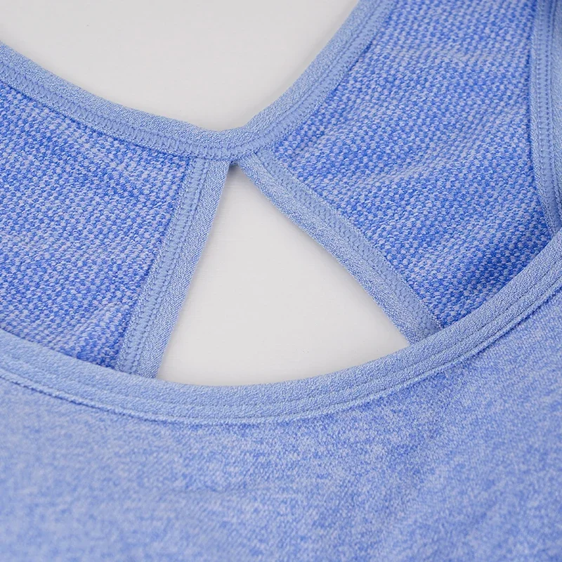 Women's Seamless Yoga Set Hollow Back Bra and Shorts