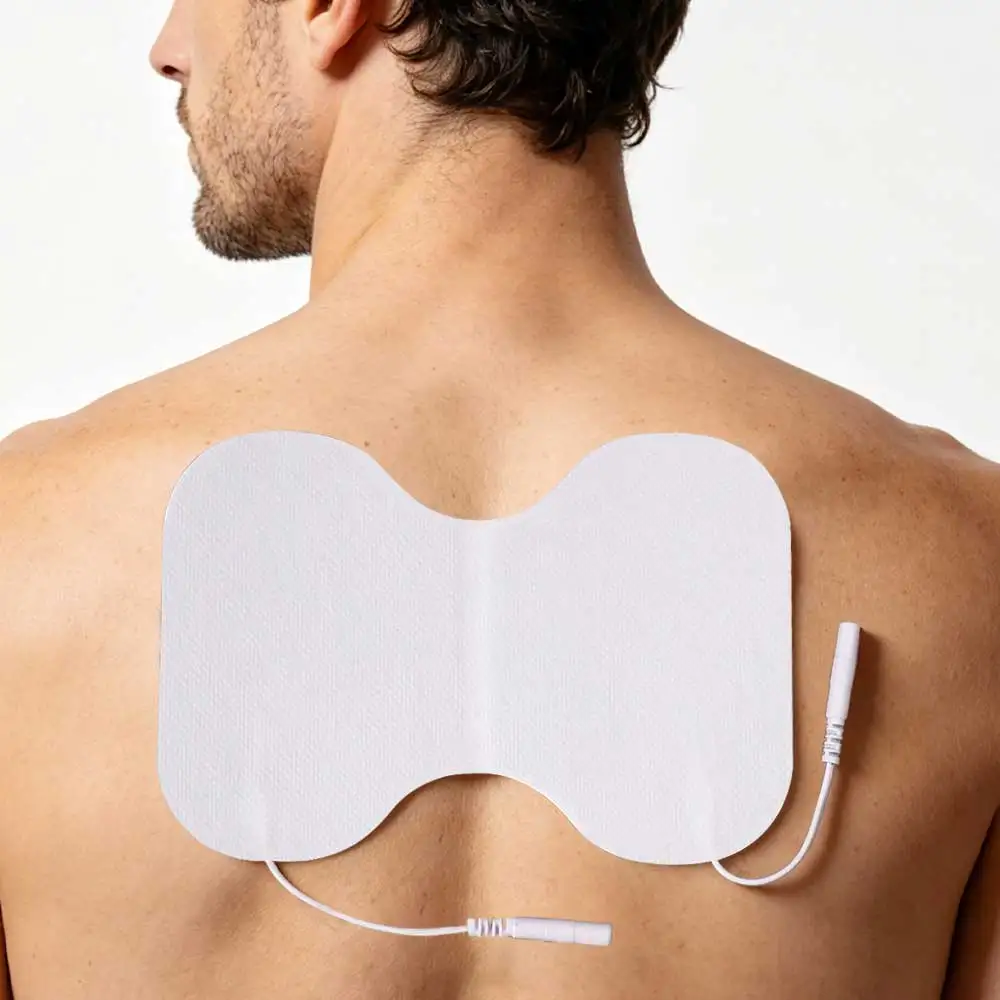 Almofada de Eletrodo Grande para Costas em Tecido Não Tecido + Gel Condutor para Unidade TENS, Eletroestimulador, Patch de Massagem por Pulso e Acupuntura