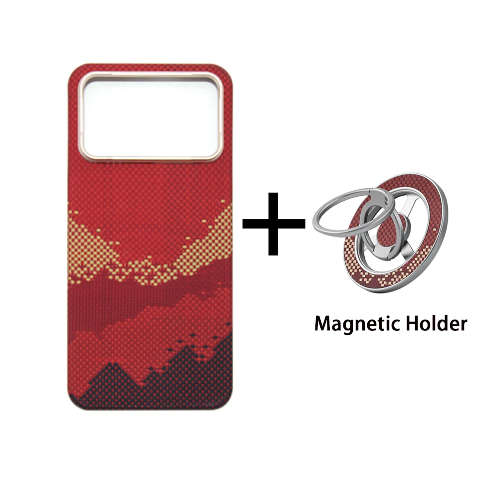 Luxury Aramid Fiber Magnetic Carbon Fiber Protective Phone Case