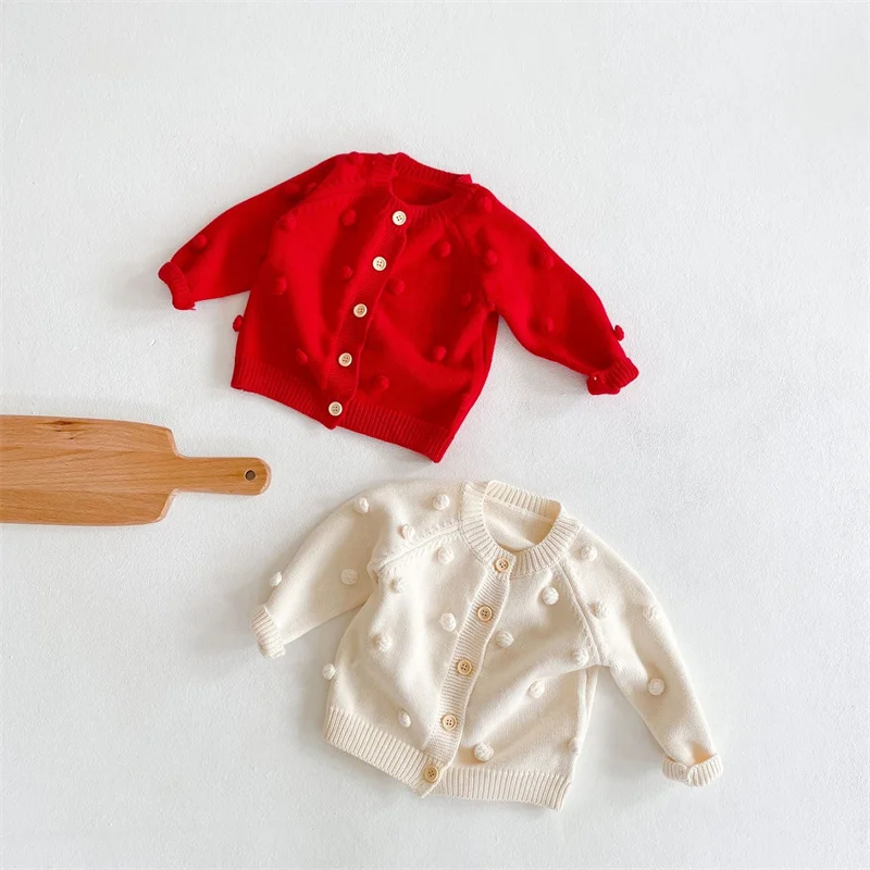 Baby Casual Basic Sweater Spring Sweater Baby Soft Cotton Clothing Boys Girls Solid Cardigan Sweaters Boy Girl Outwear
