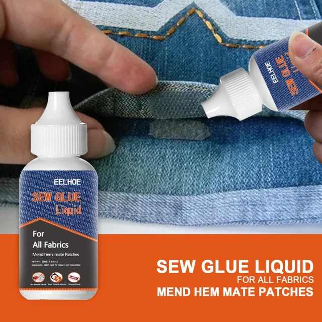 2023 New Fabric Repair Sewing Glue, Fabric Repair Quick Dry Sewing Glue,  Fabric Repair Sewing Glue 50ml, Instant Fabric Repair Sewing Glue For All  Fabrics : : Home & Kitchen