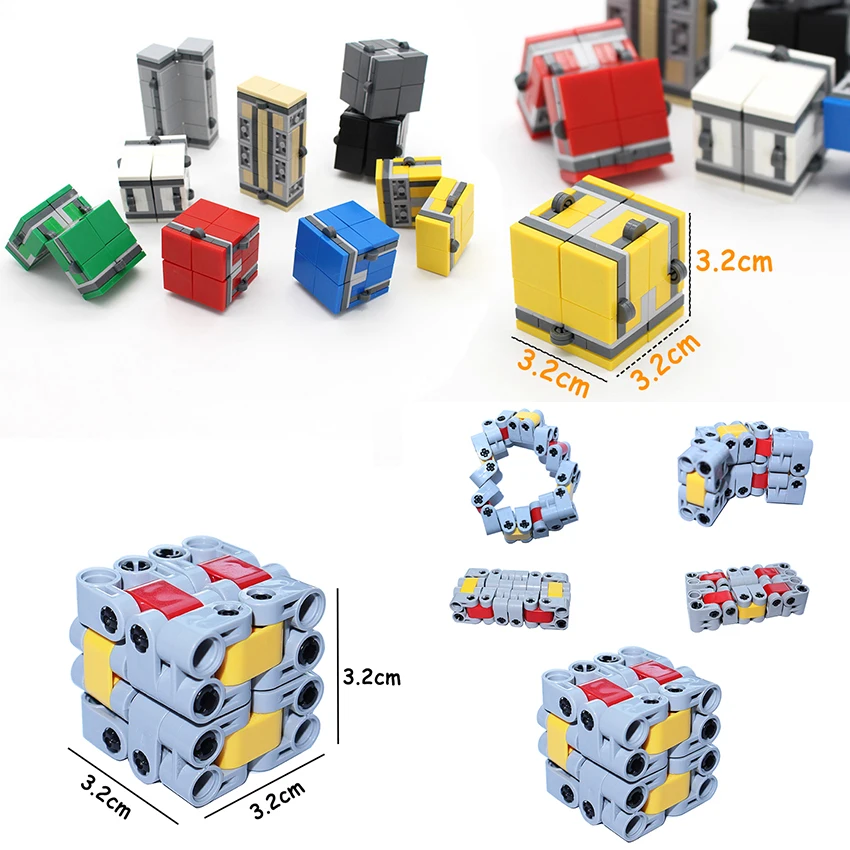 Puzzle Smart Fidget Magic Cubes Building Block Bricks Toy Spinner Fingertip Technical Assembling New Intelligence Toys 1
