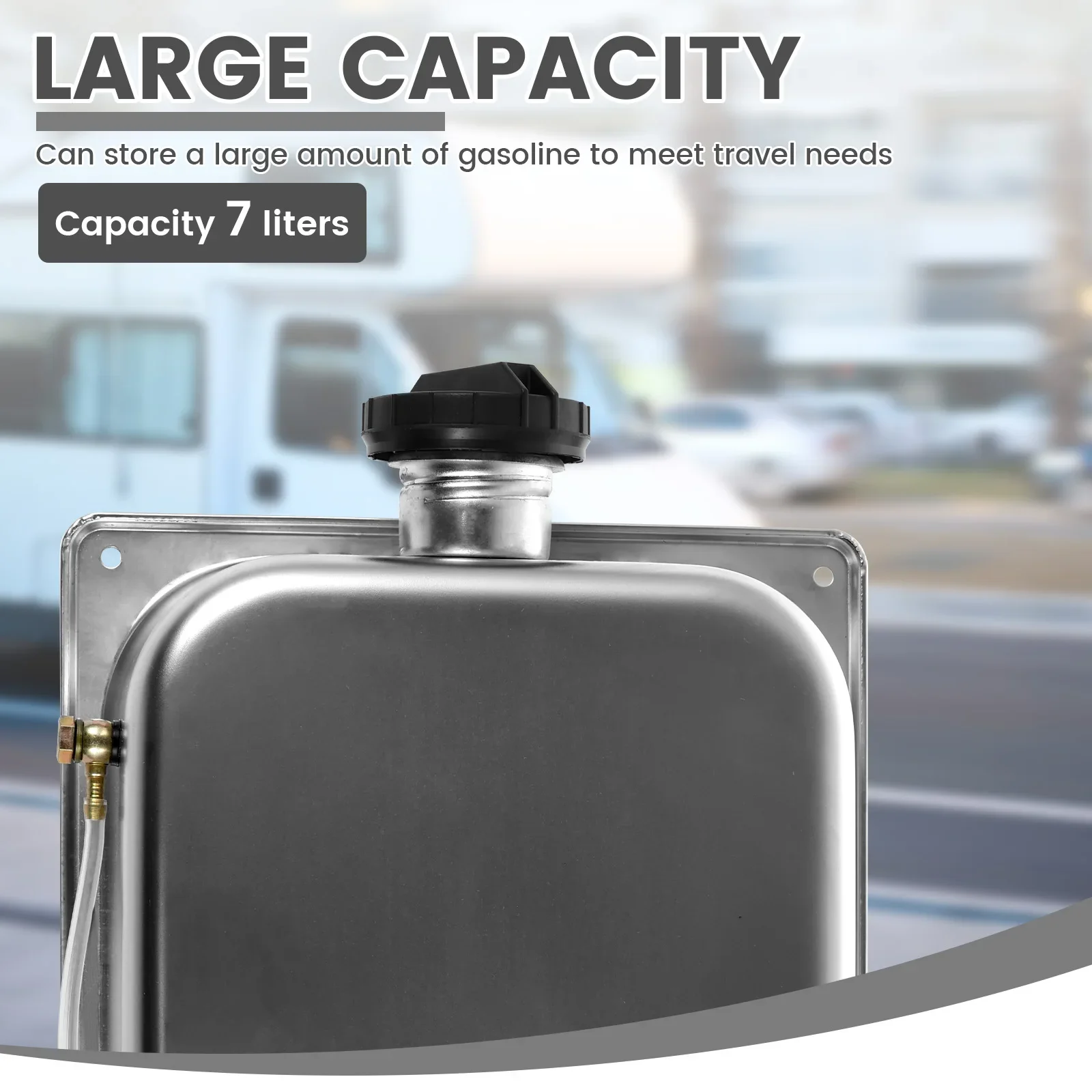 Car Oil Carrying Tank Stainless Steel 7L Capacity Diesel Heater Fuel Tank Thickened Safe Carrying Fuel Accessories For Car
