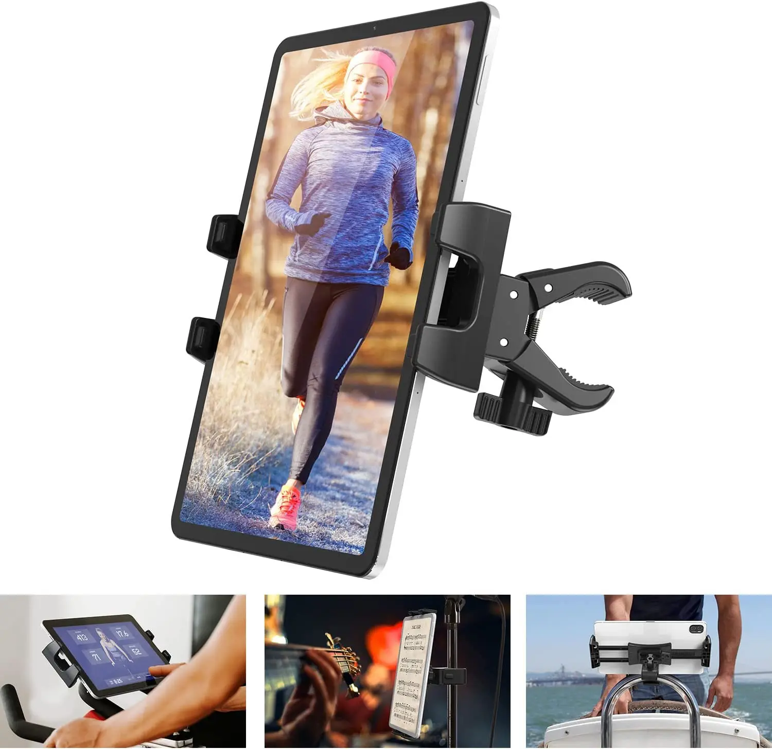 Onenigheid hardwerkend Werkwijze Hometrainer Tablet Houder Loopband Gym Microfoon Tablet Mount Verstelbare  Fietsstuur Bracket 4.7-12.9 "Voor Ipad Iphone - AliExpress