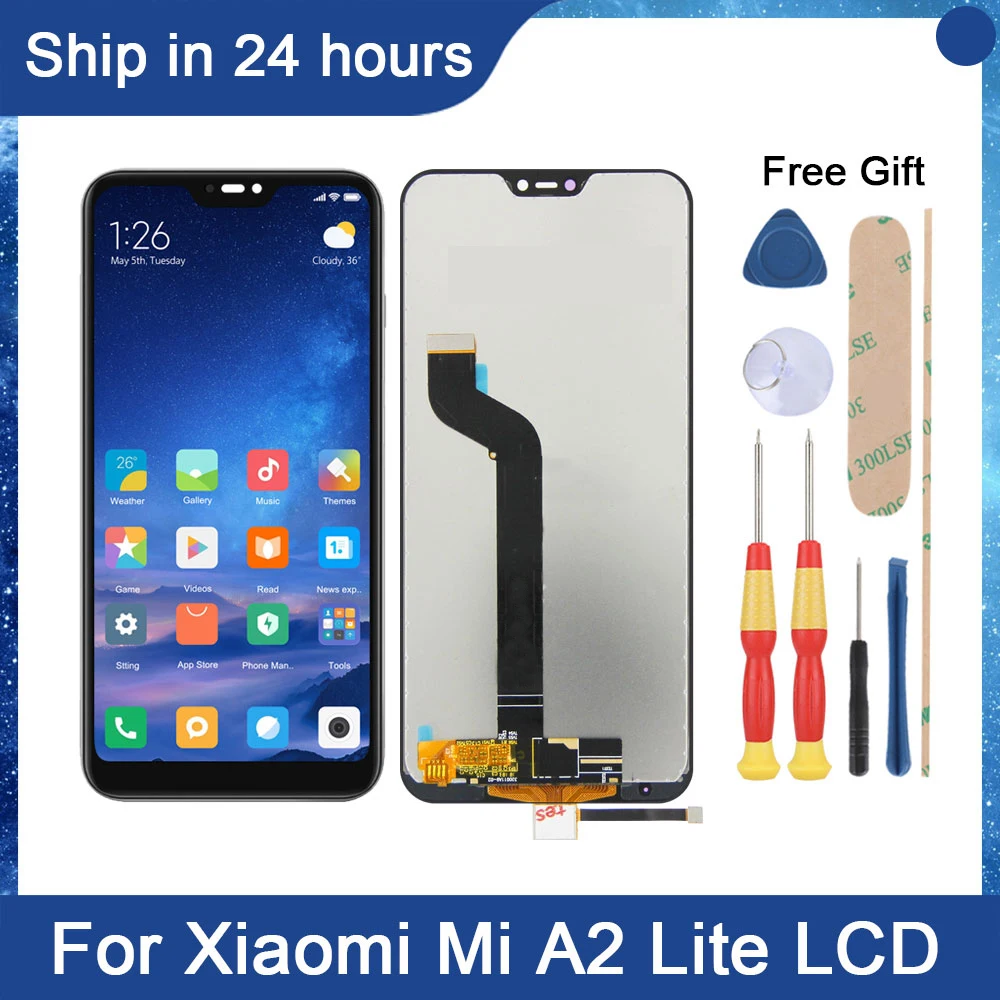 

AiNiCole 5.84'' For Xiaomi Mi A2 Lite LCD Display Touch Screen Digitizer Assembly Xiaomi Redmi 6 Pro LCD Screen Replacement