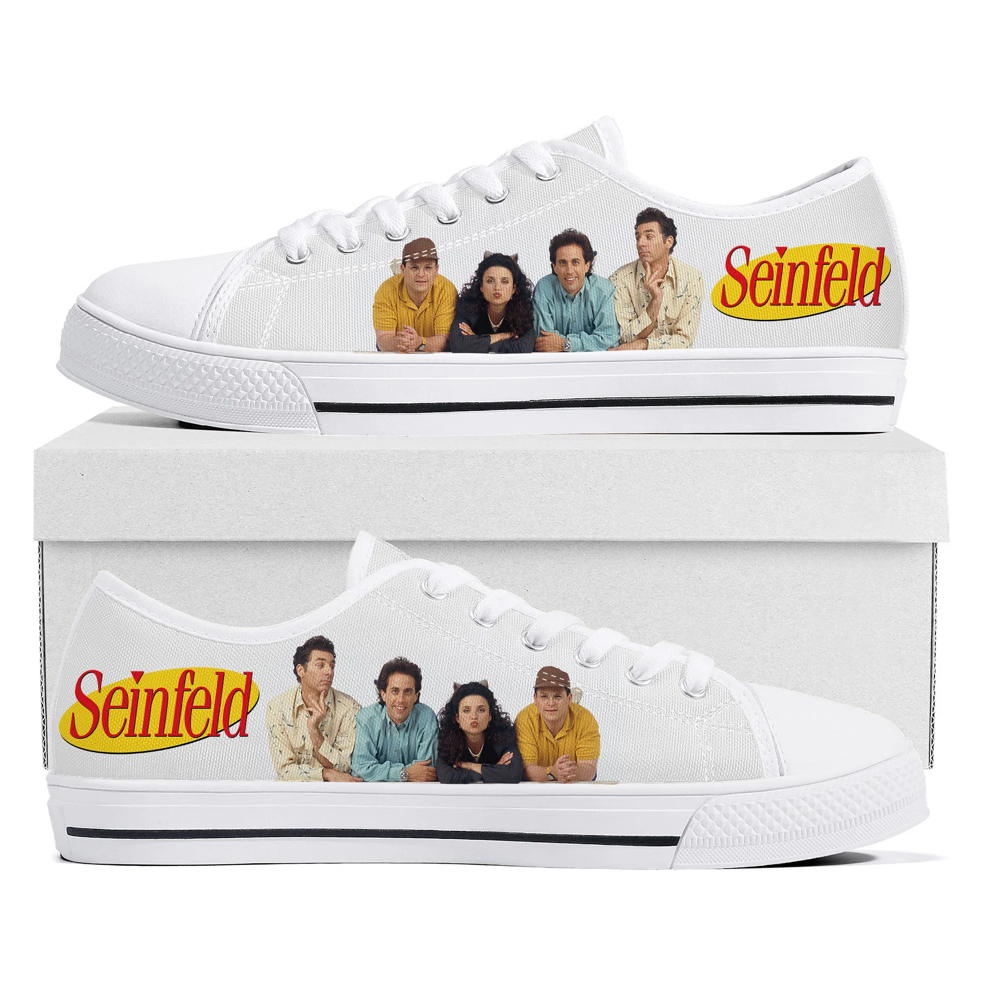 

Seinfeld Sitcom Low Top Sneakers Mens Womens Teenager Canvas High Quality Sneaker Casual Custom Made Shoes Customize DIY Shoe