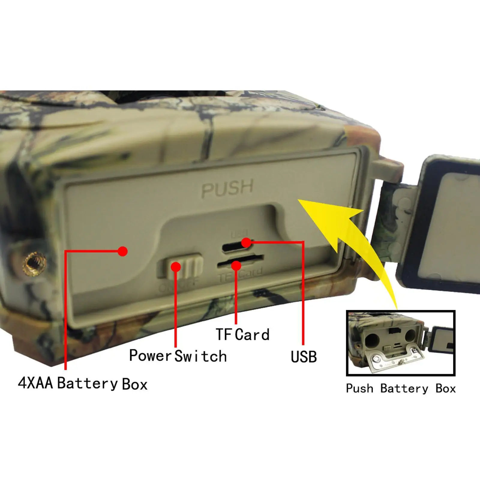 Mini caméra de chasse sans fil USB détection mouvement surveillance faune compacte extérieure
