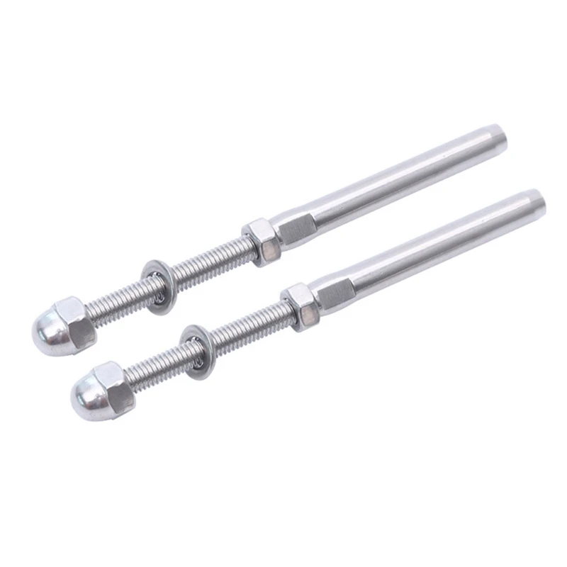 

20 Pcs T-316 Threaded Tensioner 1/8" Cable Railing for Wood Stair Deck