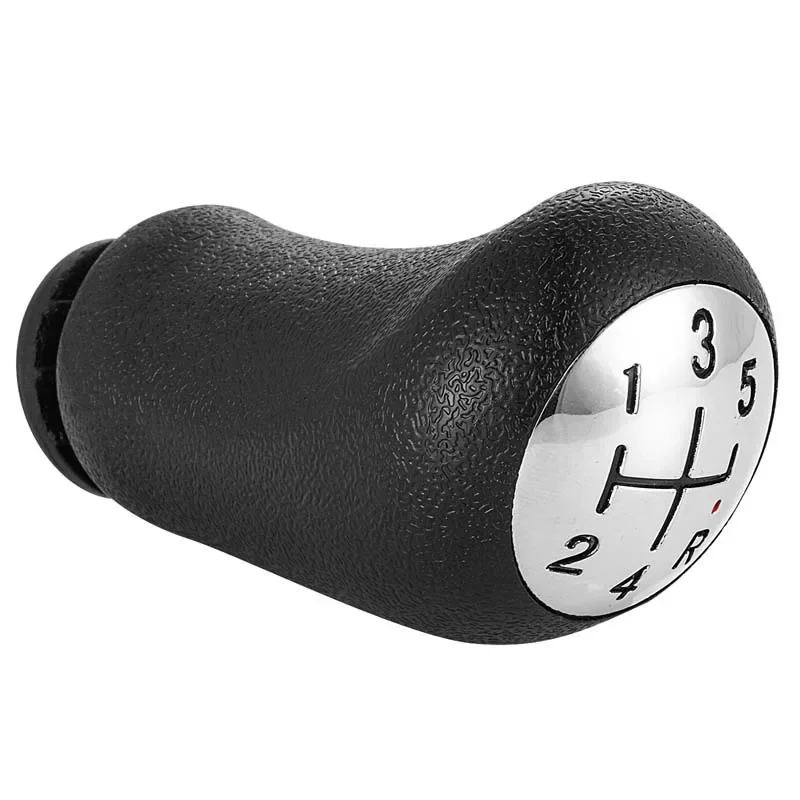 Universal 5-Speed Black Gear Shift Knob with Dust-Proof Cover