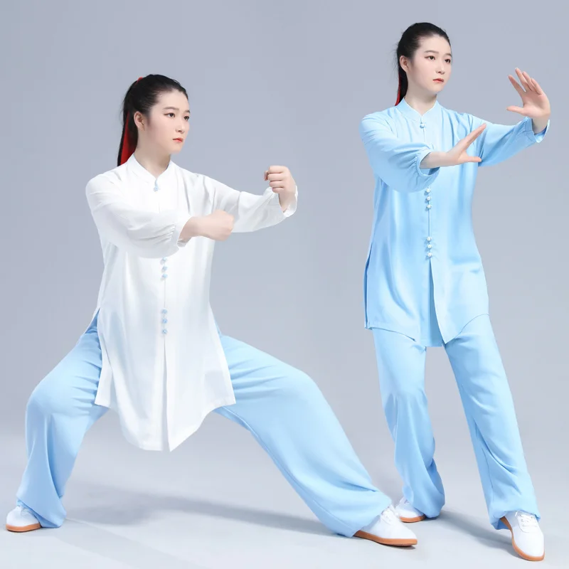 

Summer Tai Chi Clothes Wushu Clothing Kung Fu Dress Martial Art Uniform Flowy Gauze Sleeves Breathable 2022 New Style