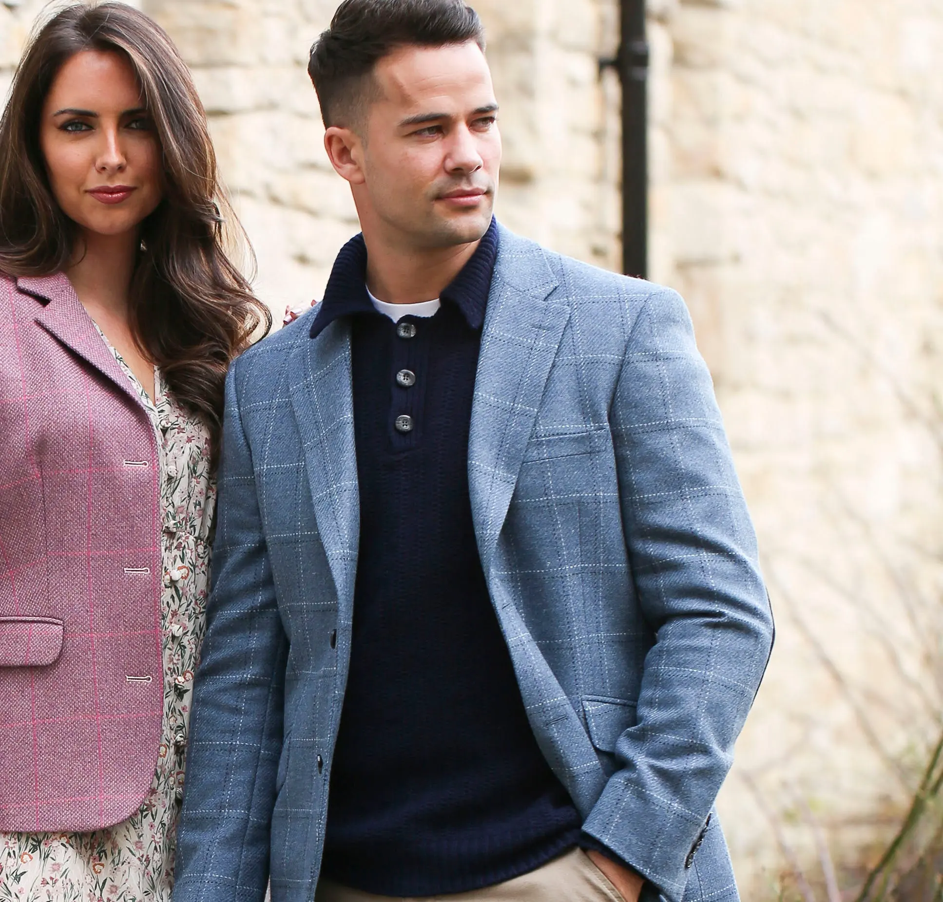 Autumn Elbow Patch Men Blazer For Wedding Plaid Notch Lapel Slim Fit Groom Wear Business Only One Jacket Custom Made
