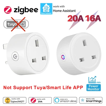 สําหรับ Home Assistant Zigbee สมาร์ทซ็อกเก็ต UK Plug Smart Home Automation พร้อม Power Monitor Smart Outlet รองรับ Alexa Zigbee2MQTT 1