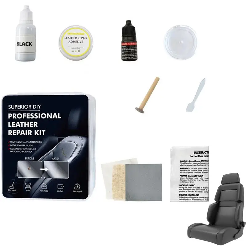

Leather Repair Kit 7 Colors Car Leather Repair Kit Leather Repair Filler Restorer Of Scratch Tears Burn Holes Sofa Jacket