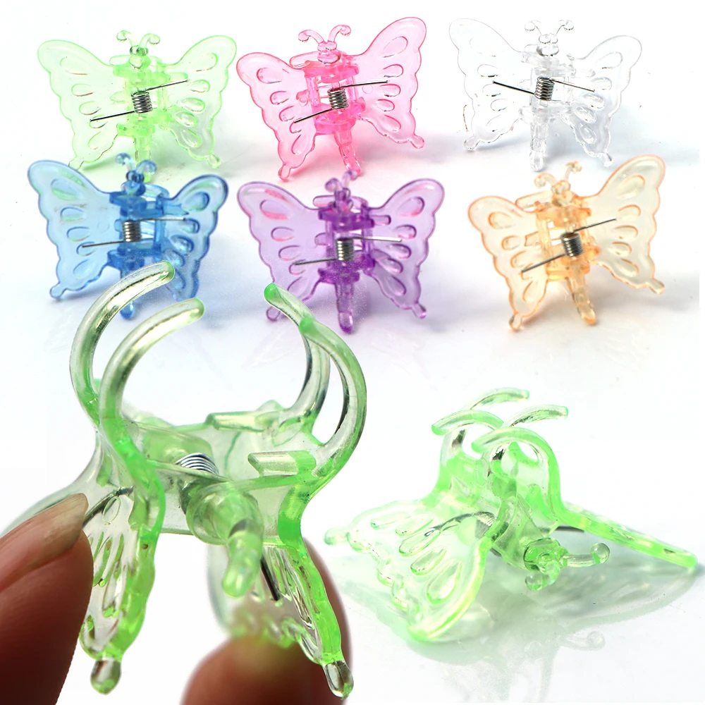 Plant Clips 30PCS Colorful Orchid Clips Butterfly Clamps for Support Plants Vine Climbing Fixed Plastic Ornamental Clips Garden Accessories