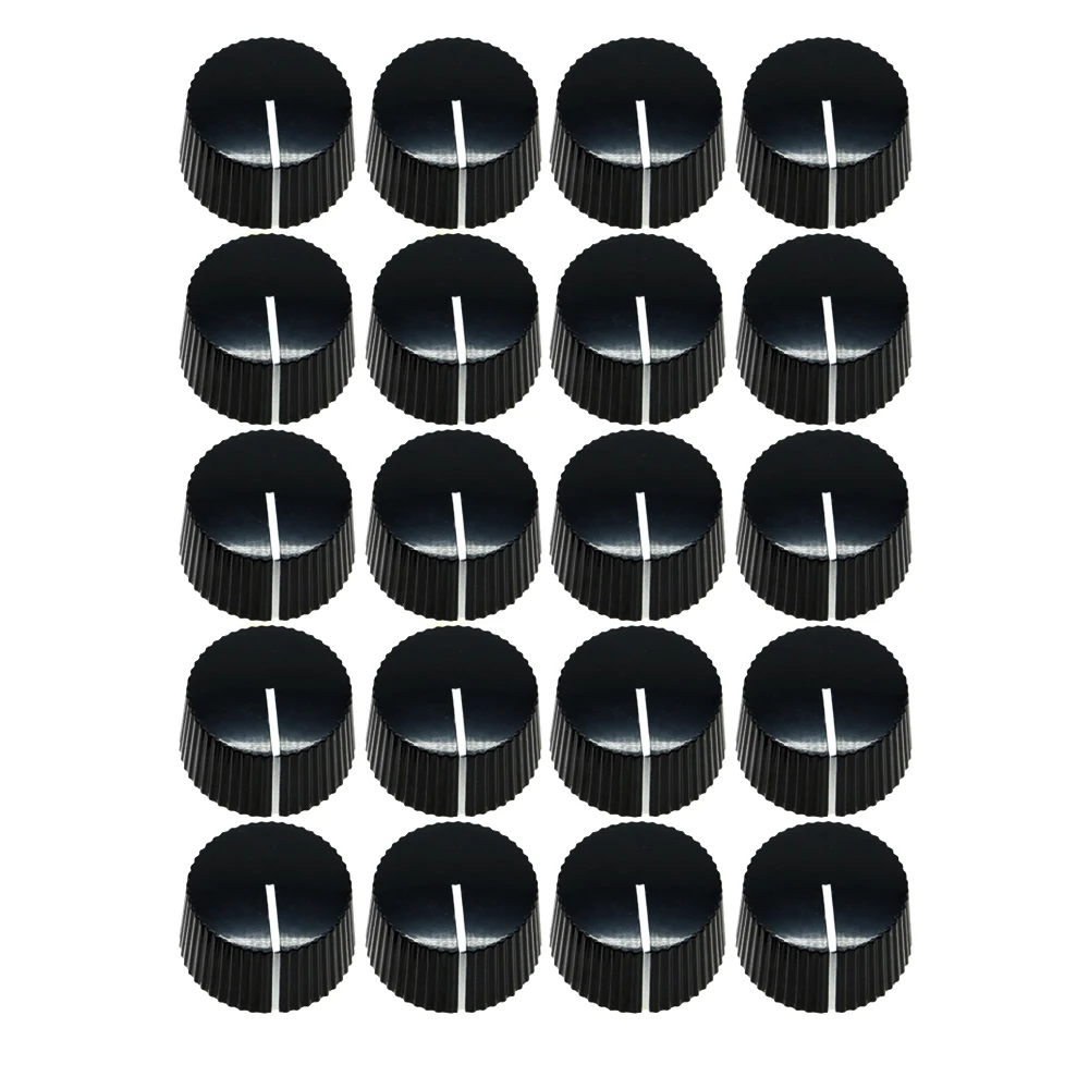 20pcs 6.4mm Vintage Style Barrel Guitar Knobs Guitar AMP Knob Amplifier Knobs for Fender Guitar Accessories Guitarra Eléctrica
