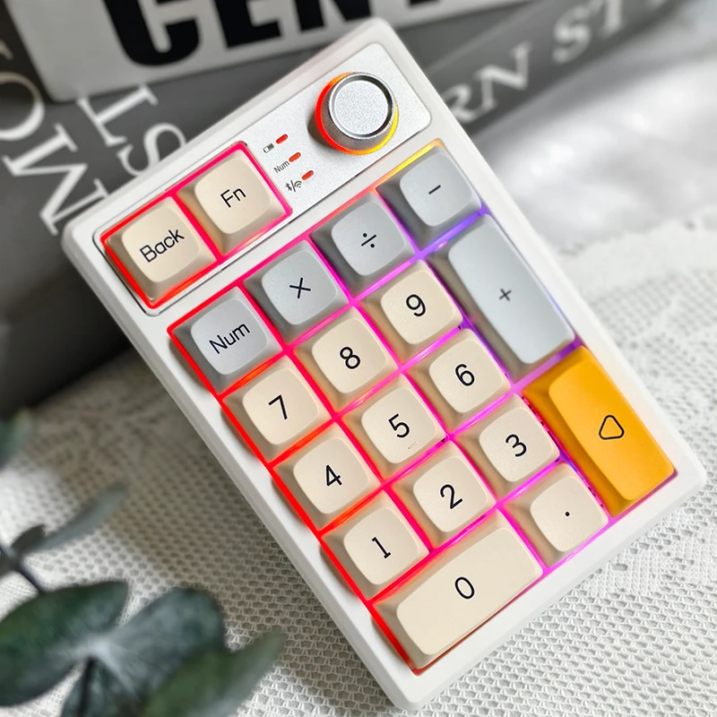 Клавиатура Keycool K19, 3 режима, 2,4 ГГц, Bluetooth, беспроводная клавиатура PBT, 19 клавиш, Настраиваемые цифры для ПК, компьютерные аксессуары, подарки