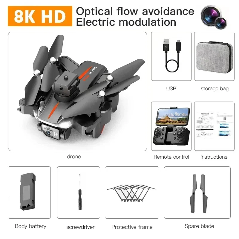 thumbnail image 1 of P11 Pro Max Drone 8K 5G GPS Professional HD Aerial Photography Dual-Camera Obstacle Avoidanc Brushless Quadrotor Children Gifts, 1 of 5