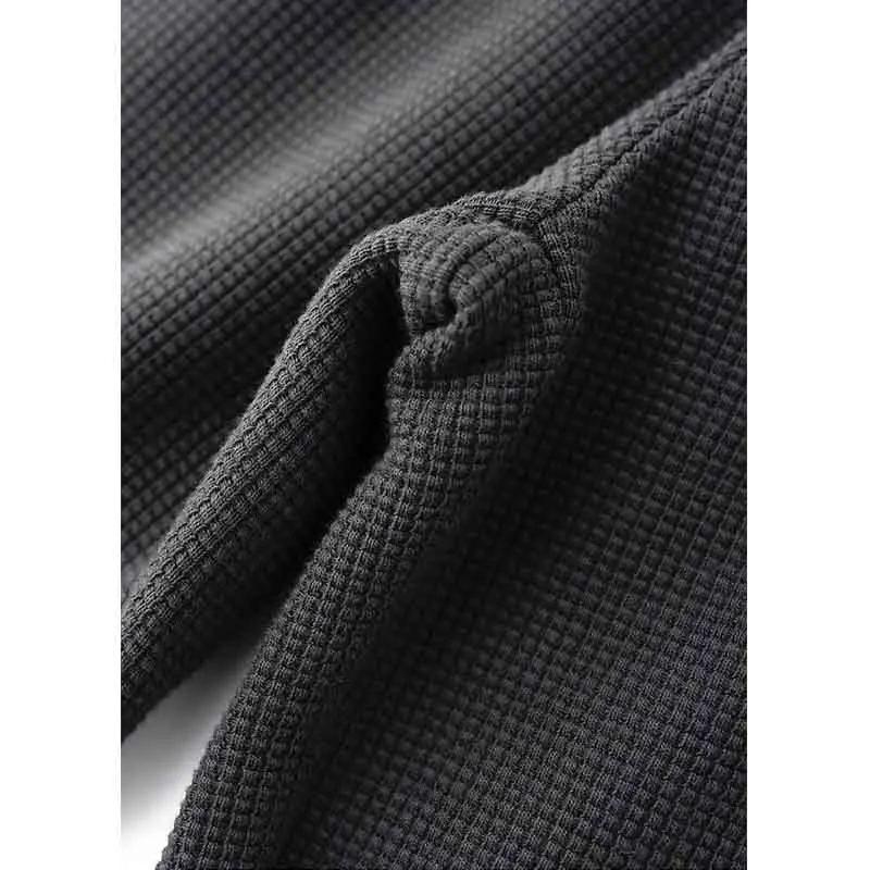 Fashion Street Trend Versatile Loose Waffle Sports Casual Pants Spring Autumn Men Elastic Waist Business Straight Trousers 2024