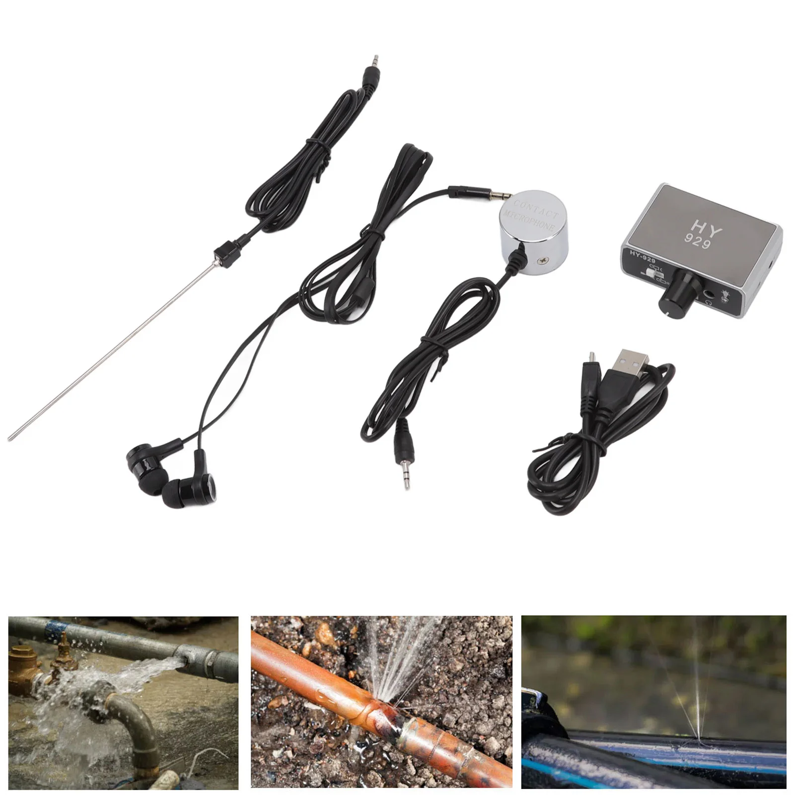 ZK30 HY 929 Water Pipe Leakage Detector Water Pipeline Leak Detector Plumbing Engineering Leak Detection Device