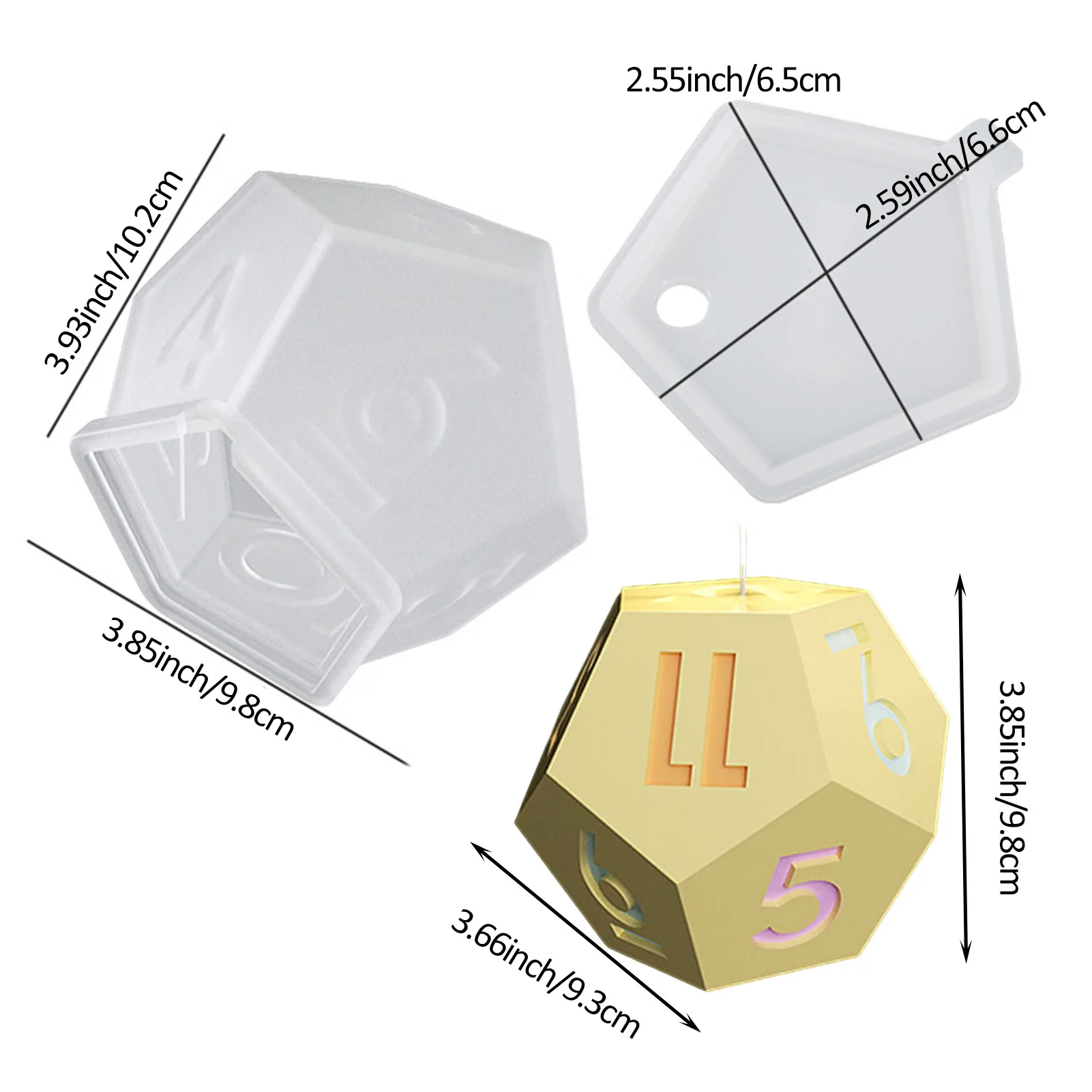 Dice Molds For Resin 3d Polyhedral Dice Molds For Resin Casting