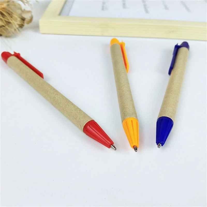 Retractable Ballpoint Pens - Blue Refillable Writing Pens 10 Pack