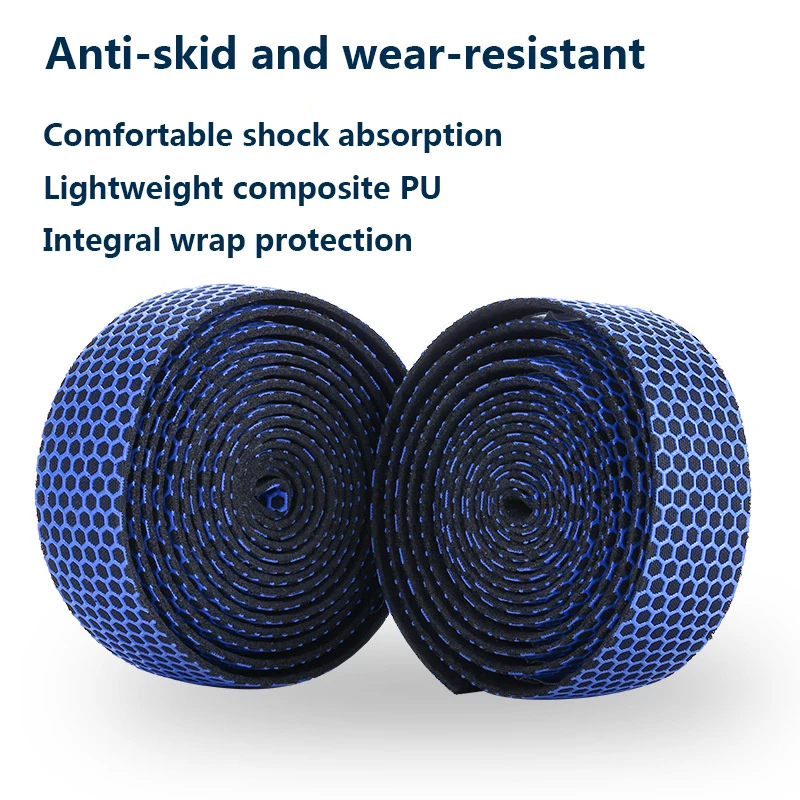 1Pair Bike Handlebar Tape Anti-slip Silicone EVA Shock Absorption