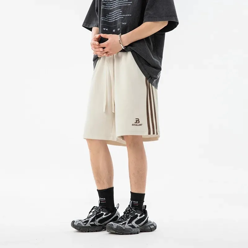 Shorts Vasket Men Sommer Vintage Gamle Barer Design Sport Loose Casual Five Quarter Streetwear High Street Bukser Knee Length