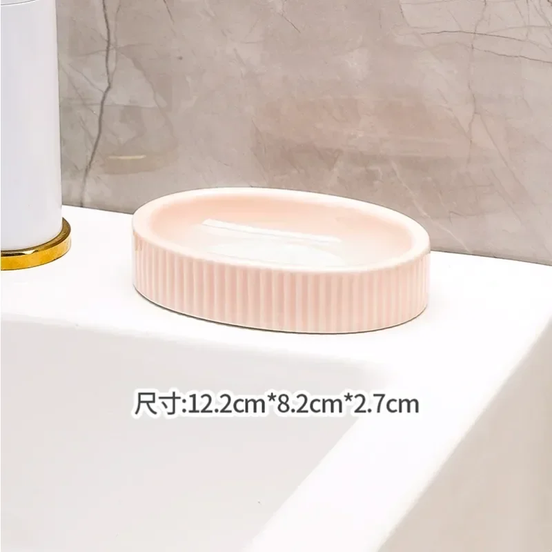 

Holder, Ceramic Bathroom Toilet Cup, Box, Accessories Decoration Soap Relief Toothbrush Bottle, Brush, Pink Lotion Mouthwash