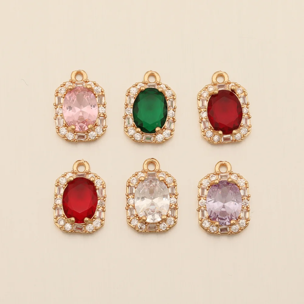 Cordial Design 11*15MM 30Pcs CZ Charms/Rectangle Shape/Hand Made/Rhinestone Pendant/Jewelry Findings & Components/DIY Making - cordial