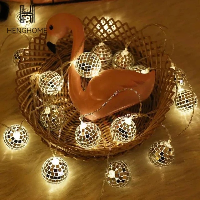 Led String Lights Mirror Ball Stage Reflection Lamp For Wedding New