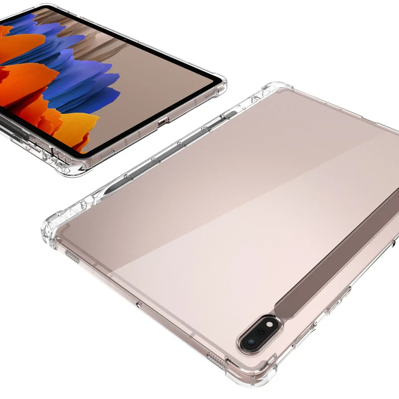 2022 Silicone TPU Case For Samsung Galaxy Tab S7 11 inch S8 Anti-drop with pen tray tablet Case For Samsung galaxy Tab s6 10.5_voghion.com