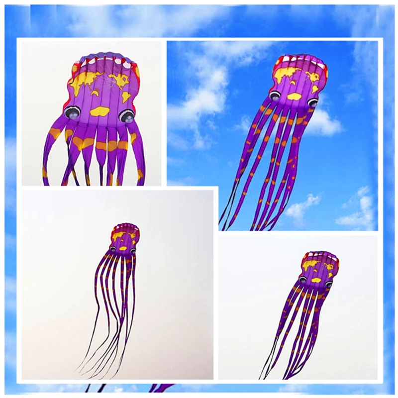 

free shipping 28m Capricorn octopus kite flying soft kite weifang kite factory walk in sky parachute kites