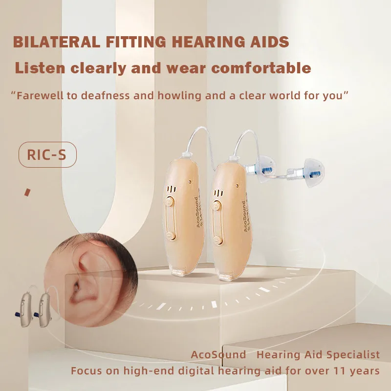 Acosound RIC 4 Channel earbuds Mini Digital Programmable Hearing Aids One Pair Comfortable Earphones Medical Audifonos For Deaf 2