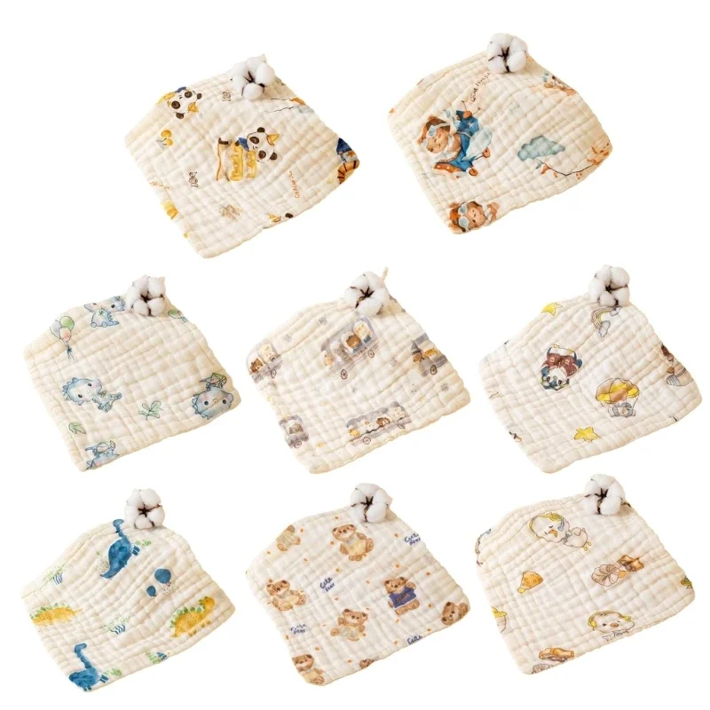 

Baby 6-Layer Drooling Bib Cotton Gauzes Infant Saliva Towel Soft Breathable Newborn Square Towel Comfortable Burp Cloth