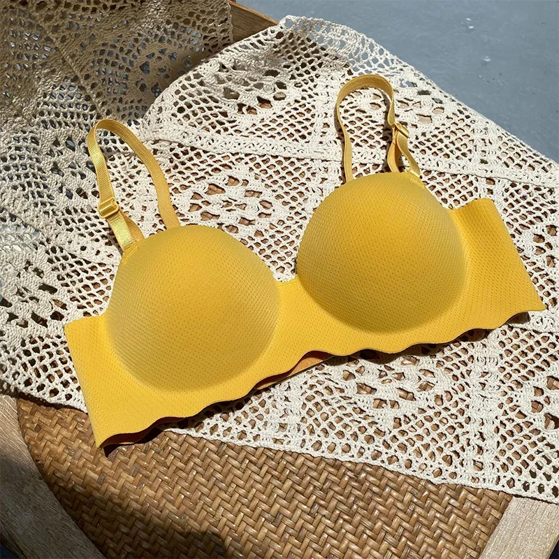 2025 Sexy Bras Women Solid Color Seamless Underwear Wireless Lingerie One-pieces Convertible Straps Brassiere Bra Women Lingerie
