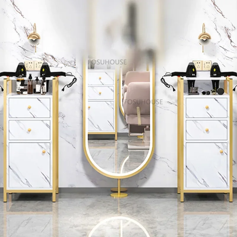 Modern Metal Salon Trolleys Commercial Furniture Beauty Salon Auxiliary Carts Hair Dedicated Cut Hairs Utility Vehicle