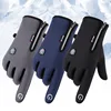 Warm Gloves for Men Women Winter Cycling Windproof Motorcyclist Waterproof Thermal Zipper Non-slip Touch Screen Velvet Gloves 1