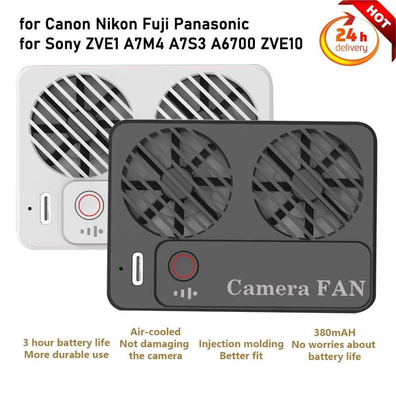 Sistema de Refrigeração da Câmera Ventilador Dissipador de Calor Bateria Embutida para Canon Nikon Fuji Panasonic Sony Zve1 A7m4 A7s3 A6700 Zve10 Novo