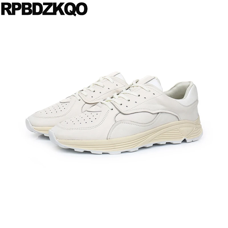 

Men Lace Up Genuine Leather High Quality Luxury Athletic Leisure Brand Trainers Cow Skin Flats Shoes Deluxe Sneakers Trend Sport