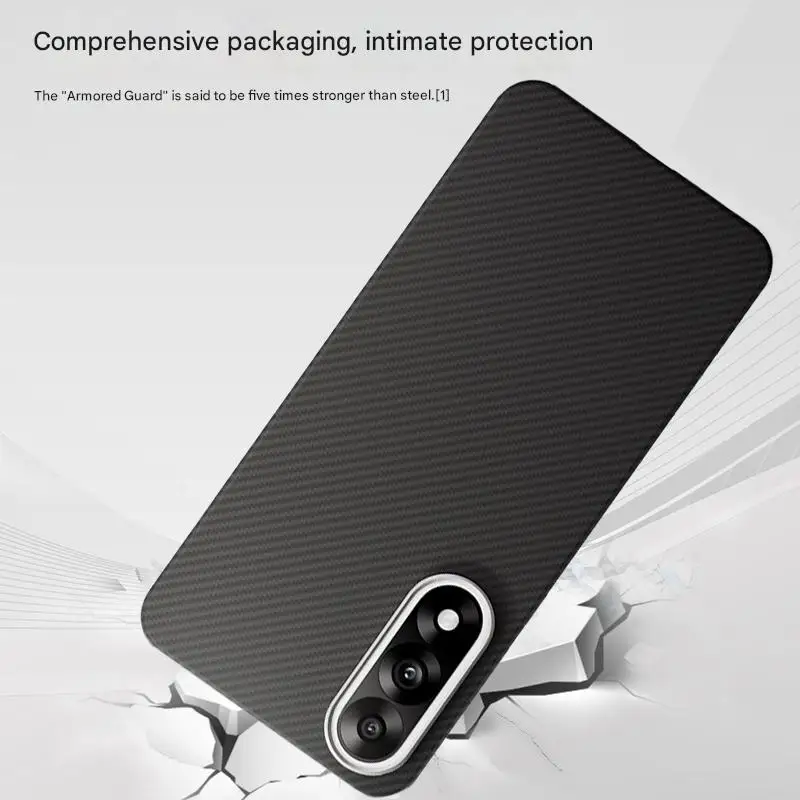 Ultra-Thin Black Kevlar Aramid Fiber Magnetic Protective Case – Slim & Lightweight