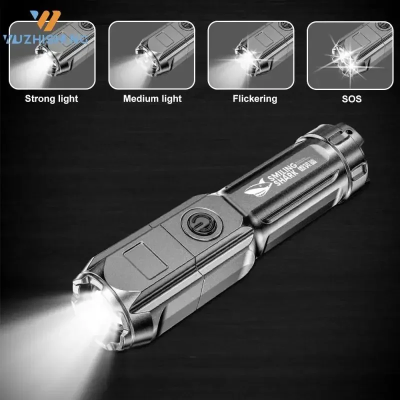 Powerful LED Flashlight Rechargeable USB 18650 Waterproof Zoom Fishing Hunting 100000 Lumens Tactical Flashlight LED Flashlight